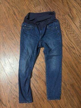 Gap Maternity Indigo Denim Jeans with Navy Waistband 33s
